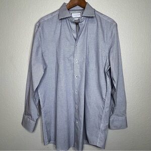 Charles Trywhitt Non Iron Slim Fit Checked Button Down Dress Shirt 16.5/36